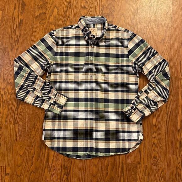 Brooks Brothers Men's Blue Plaid Dress Shirt Small - Picture 1 of 6